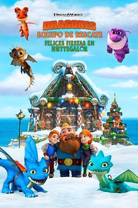 Póster de la película Dragones al rescate: Las fiestas en Huttsgalor