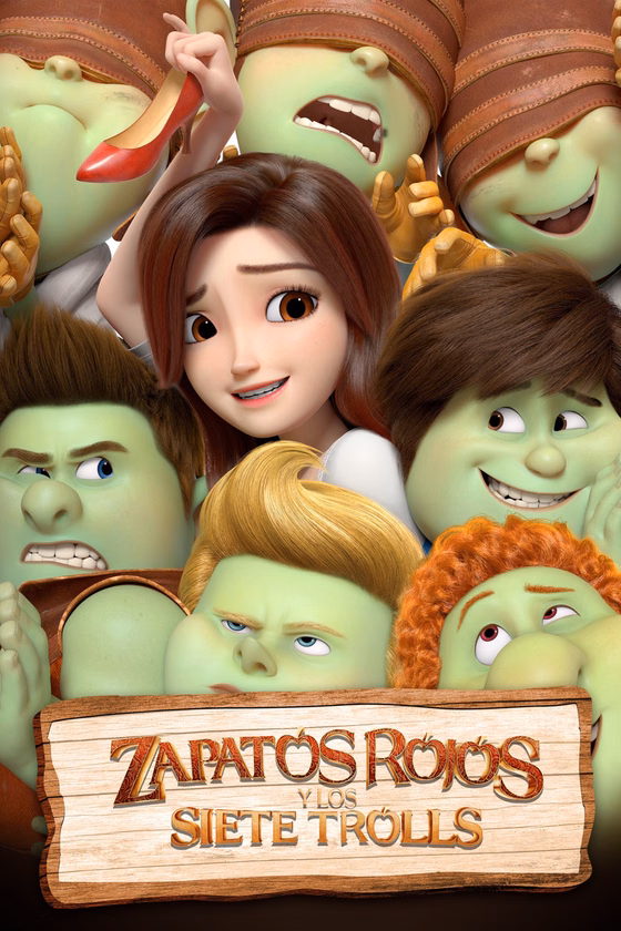 Póster de Zapatos rojos y los siete trolls
