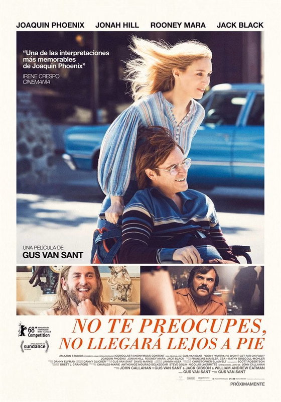Póster de No te preocupes, no llegará lejos a pie