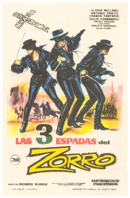 Póster de la película Las tres espadas del Zorro