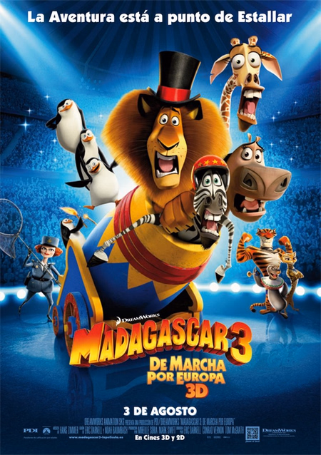 Póster de la película Madagascar 3: De marcha por Europa