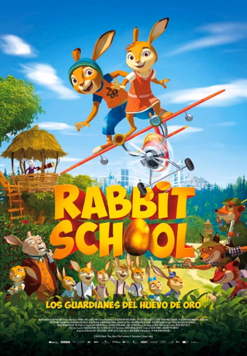 Póster de Rabbit School. Los guardianes del huevo de oro