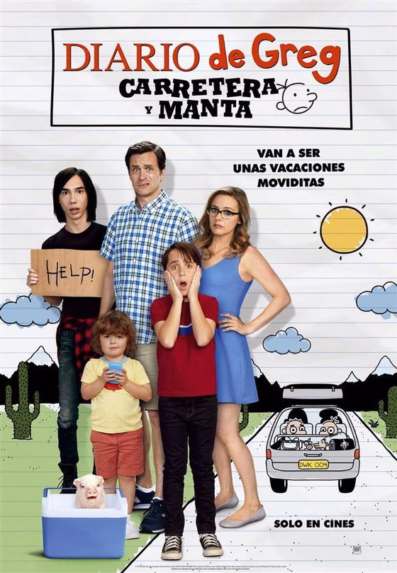 Póster de Diario de Greg: Carretera y manta