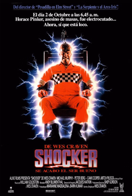 Póster de la película Shocker, 100.000 voltios de terror
