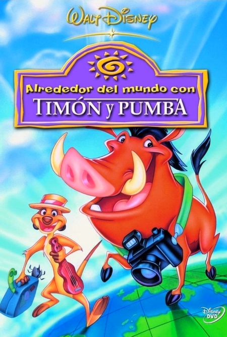 Póster de la película Alrededor del mundo con Timón y Pumba
