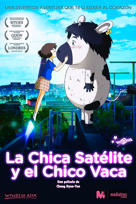 Póster de la película La chica satélite y el chico vaca