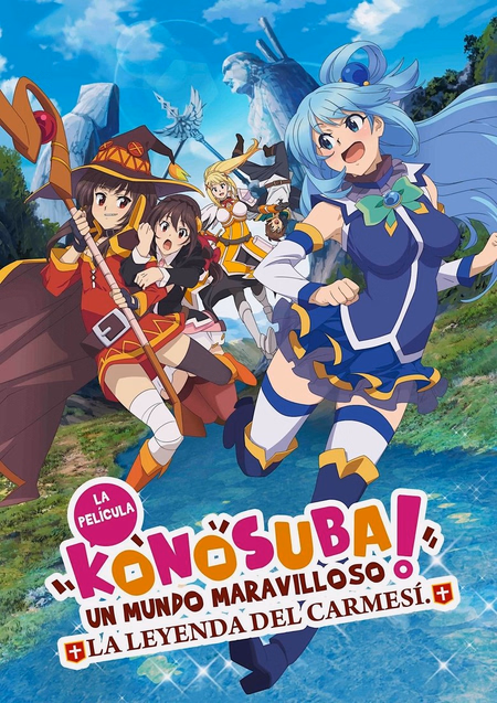 Póster de la película KonoSuba. La Película. La Leyenda del Carmesí