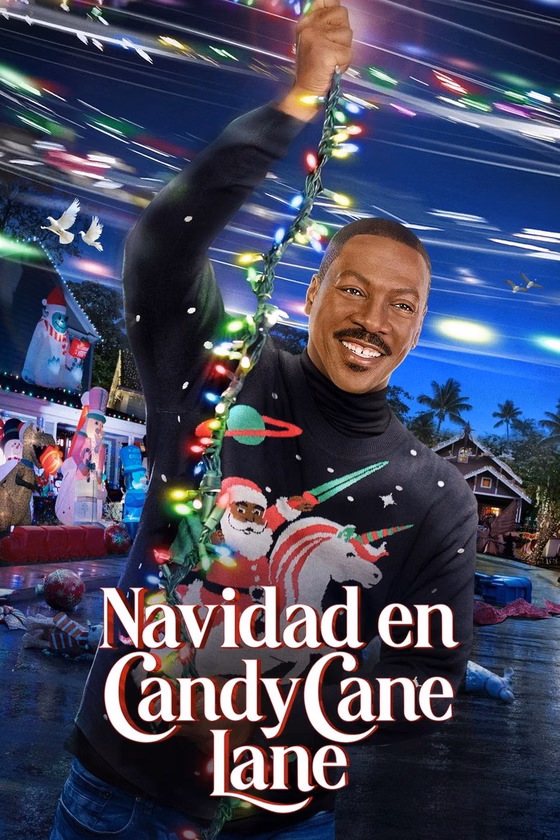 Póster de Navidad en Candy Cane Lane