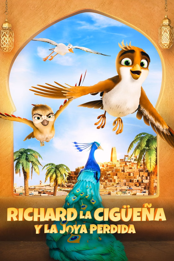 Póster de Richard la cigüeña y la joya perdida