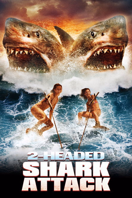 Póster de la película El ataque del tiburón de dos cabezas