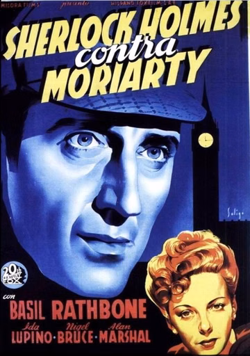 Póster de Sherlock Holmes contra Moriarty