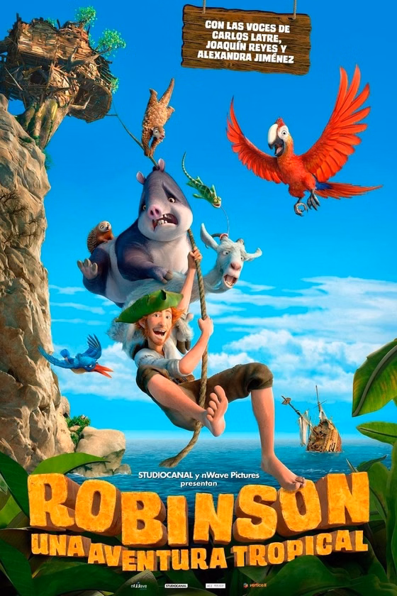 Póster de Robinson, una aventura tropical